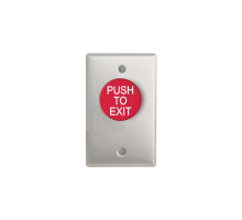 Camden Door Controls CM-4085RPTE Spring Return 1 5/8' Pushbutton, Aluminum Faceplate, DPST 1-60 Sec Pneumatic Timer, Red Button