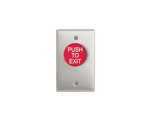 Camden Door Controls CM-4085RPTE Spring Return 1 5/8' Pushbutton, Aluminum Faceplate, DPST 1-60 Sec Pneumatic Timer, Red Button