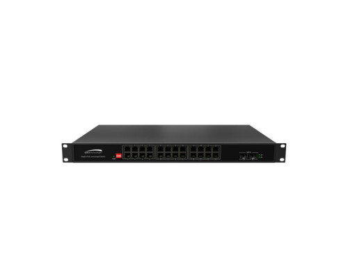 Speco P24S26G2 26-Port Switch, 24-Port PoE, Full Gigabit, 802.3af/at