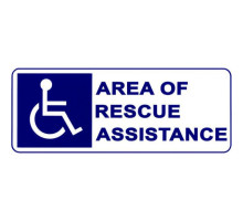 Alpha SN-P42F Area Rescue Assistance Signage-Front