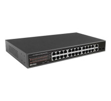 Vitek VT-24P360 24 Port Unmanaged PoE Switch w/1 Gigabit STP Fiber Combo