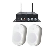 Speco AACEK1W a-live Kit with a-live Amplifier and 5' 8 Ohms Indoor/Outdoor Speakers, White