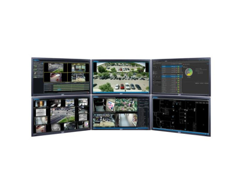 Pelco E1-OPS-WKS6 Enterprise Work Station with 6 Monitors