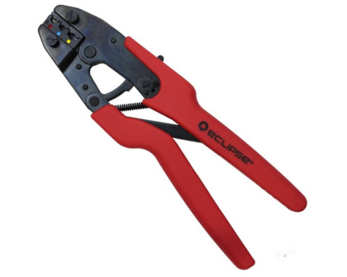 Eclipse Tools 300-108 Ergo-Lunar Crimper for Red, Blue, Yellow Insulated Terminals AWG 22-10