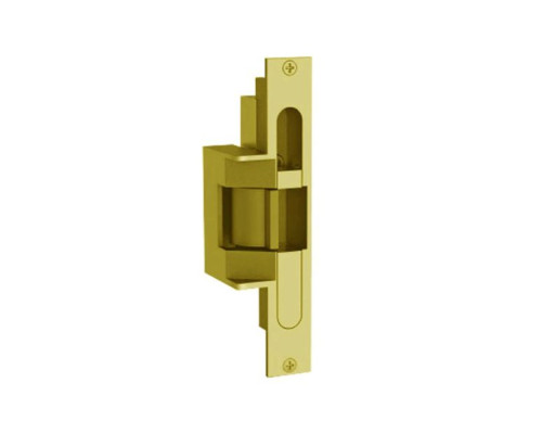 Folger Adam 310-3-1-24D-605-LCBMA Fail Secure Electric Strike with Latchbolt and Locking Cam Monitor in Bright Brass