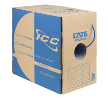 ICC ICCABT6VBL 500Mhz CAT6 Bulk Cable with 23 AWG UTP Solid Wires, CMP Jacket in a Pull Box, 1000 Feet, Blue