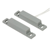 Nascom N35WGG-ST2CR Stick on Open Loop Switch / Magnet Set, Breakoff End Mounting Flange, Center Wire Leads, Gray