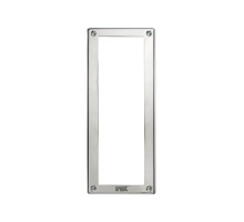 Urmet 1158-63 Module Holder Wall Frame with Trim, Sinthesi Steel, 1 Row, 3 Modules