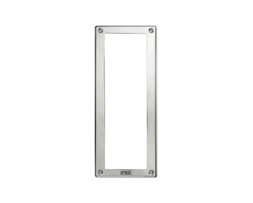 Urmet 1158-63 Module Holder Wall Frame with Trim, Sinthesi Steel, 1 Row, 3 Modules