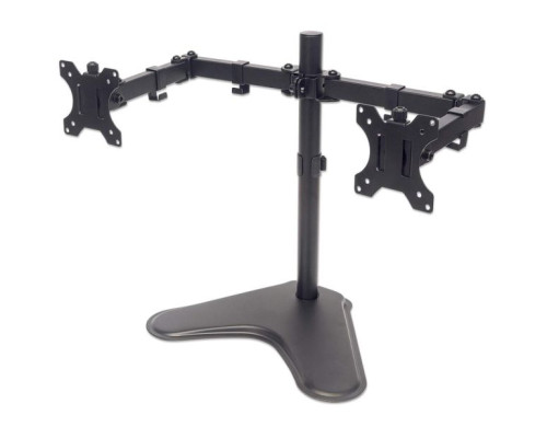 Manhattan 461559 Universal Dual Monitor Stand with Double-Link Swing Arms