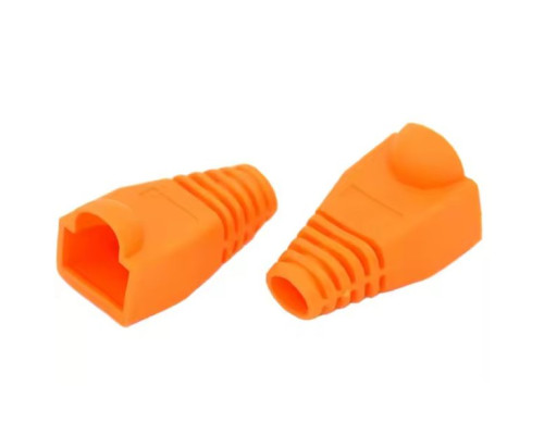 West Penn 32-1900BK-25 Boots for Modular plugs Cat5E and Cat6 UTP, Orange, 25 Pcs