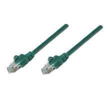 Intellinet 325912 IEC-C5-GR-1.5 Network Cable, Cat5e, UTP, 100% Copper, RJ45 Male / RJ45 Male, 0.5 m (1.5 ft.), Green