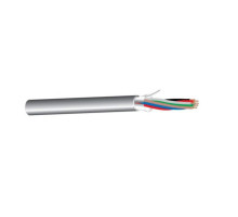 West Penn 3270GY0500 6 Conductor 22 AWG Shielded CMR Cable, 500', Gray