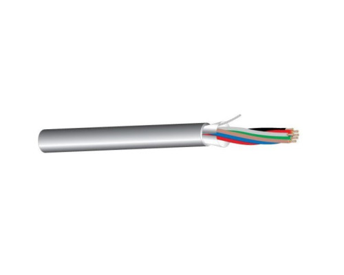 West Penn 3281GY1000 7 Conductor 18 AWG Shielded CMR Cable, 1000', Gray