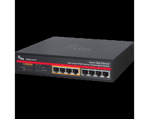 Interlogix ES2001-4P-4T 8 Port Fast Ethernet Switch