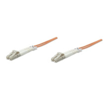 Intellinet 473095 Fiber Optic Patch Cable, Duplex, Multimode, 66 Feet, Orange