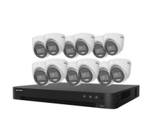 Hikvision T7216U4TA12C 16 Channel 5MP Value Express Turbo Kit, 12 * 5MP ColorVu Turbo Turret Camera with 4TB DVR