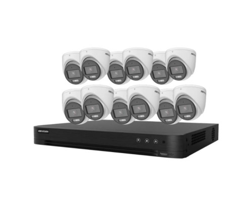 Hikvision T7216U4TA12C 16 Channel 5MP Value Express Turbo Kit, 12 * 5MP ColorVu Turbo Turret Camera with 4TB DVR