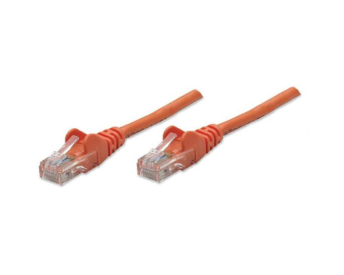 Intellinet 338301 IEC-C5-OR-14 Network Cable, Cat5e, UTP, 100% Copper, RJ45 Male / RJ45 Male, 5.0 m (14 ft.), Orange