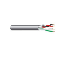 West Penn 356GY0500 4 Conductor Shielded/Unshielded 22/18AWG CMR Cable, 500', Gray