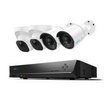 Reolink RLK8-520B2D2 5MP Super HD Bullet & Dome Camera System Kit with 8-Channel NVR, 2TB HDD