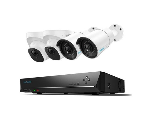 Reolink RLK8-520B2D2 5MP Super HD Bullet & Dome Camera System Kit with 8-Channel NVR, 2TB HDD