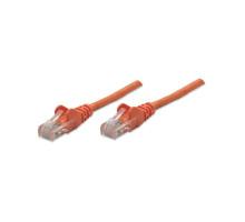 Intellinet 347464 IEC-C5-OR-1 Network Cable, Cat5e, UTP, 100% Copper, RJ45 Male / RJ45 Male, 0.3 m (1 ft.), Orange