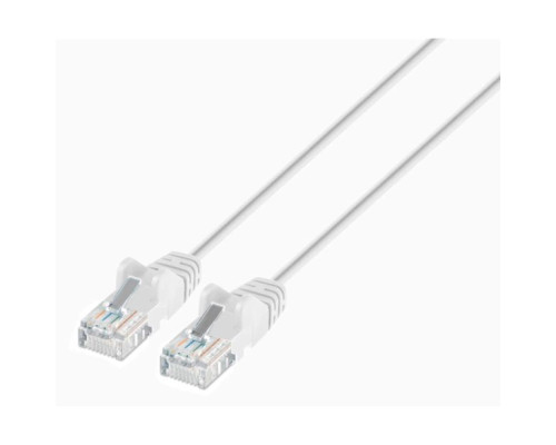 Intellinet 744089 Cat6a U/UTP Slim Network Patch Cable, 10 Feet, White