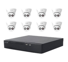 8 SEC-P8TXIR28NH 8 Megapixel Cameras with a free SN1A-8X8-2TB DVR