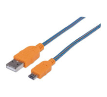 Manhattan 352734 Braided Hi-Speed USB Micro-B Device Cable