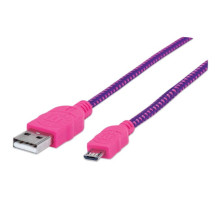 Manhattan 352758 Braided Hi-Speed USB Micro-B Device Cable