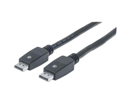 Manhattan 354110 DisplayPort Monitor Cable, DisplayPort Male to Male, 5 m (16.5 ft.), Black