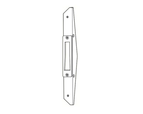 Adams Rite MS4002-121-628 Deadlock Armored Strike in Clear Anodized