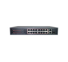 InVid VIS-POE16-2 16 Port PoE Switch with 2 Up-Link Ports