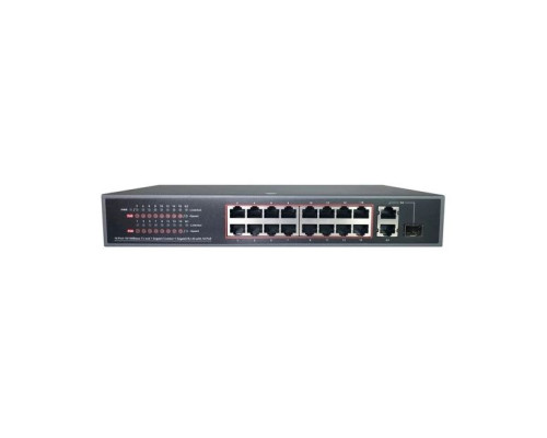 InVid VIS-POE16-2 16 Port PoE Switch with 2 Up-Link Ports