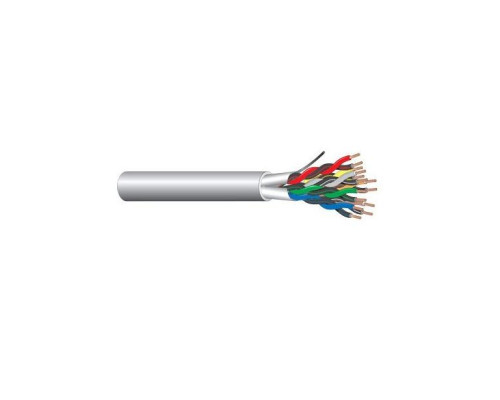 West Penn 3654GY0500 6 Pair 22AWG Shielded CMR Rated Cable, 500', Gray