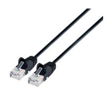 Intellinet 742078 Cat6 UTP Slim Network Patch Cable 100% Copper, RJ45 Male to RJ45 Male, 1.5 ft. (0.5 m), Black