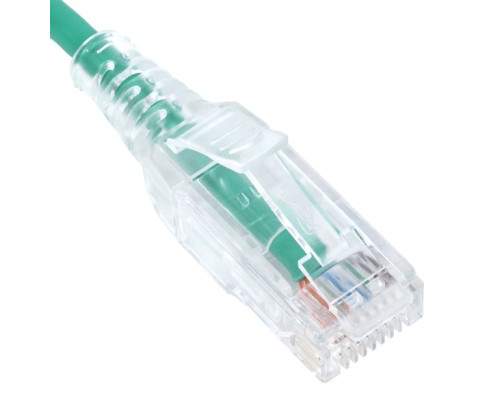 ICC ICPCSH01GN CAT6 Slim Clear Boot Patch Cord, 1 Feet, Green