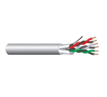 West Penn 3752GY0500 3 Pair 18AWG Shielded CMR Rated Cable, 500', Gray