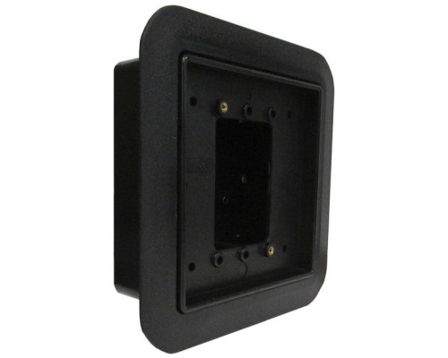 Camden Door Controls CM-55CBL Flush Box, Standard Depth, Flame/Impact Resistant Black Polymer (ABS)