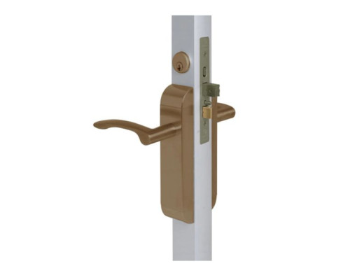 Adams Rite 2190-422-102-10B Dual Force Lock with Radius Strike, Exterior Trim Set and 1-1/2