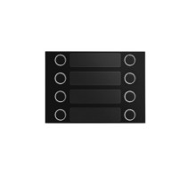 Urmet 1168-28 Front Panel for 1168/8 Button Module, 8 Buttons Over 2 Rows, Alpha, Black