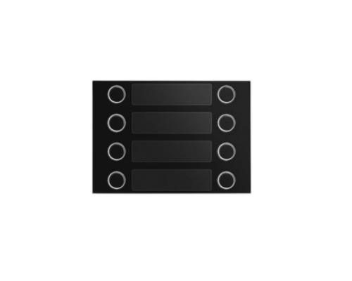 Urmet 1168-28 Front Panel for 1168/8 Button Module, 8 Buttons Over 2 Rows, Alpha, Black