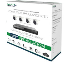 InVid PRTKIT-8MP8CHTX4-2T 8 Channel NVR with (4) 8MP Cameras 100' Cable Per Camera NDAA Compliant