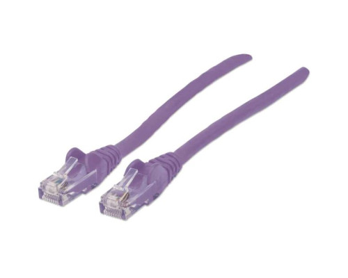 Intellinet 393201 Network Cable, Cat6, UTP 100% Copper, RJ45 Male / RJ45 Male, 30.0 m (100 ft.), Purple