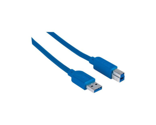 Manhattan 393881 SuperSpeed USB B Device Cable, Type-A Male to Type-B Male, 2 m (6.5 ft.), Blue