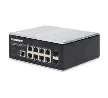 Intellinet 508278 Industrial 8-Port Gigabit Ethernet PoE+ Layer 2+ Web-Managed Switch with 2 SFP Ports