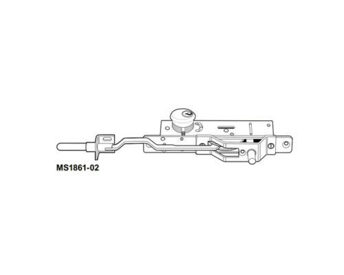 Adams Rite MS1861-02-603-IB Bottom Rail Deadlock with 2-1/4