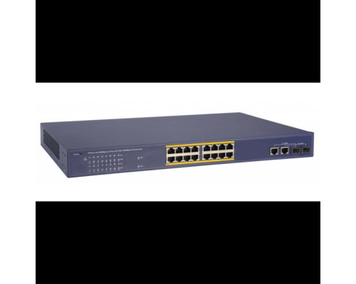 Cantek CT-W-POESW16P-2G-450 16 Ports Pot Fiber Switch with 10/100/1000Mbps Uplink