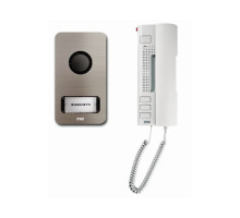 Urmet 1122-31 One-Family Audio Kit with Mikra Entry Panel and Utopia Door Phone, 2-Wire System